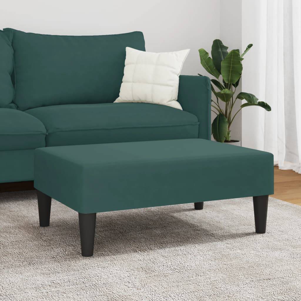 vidaXL Fußhocker Dunkelgrün 77x55x31 cm Samt