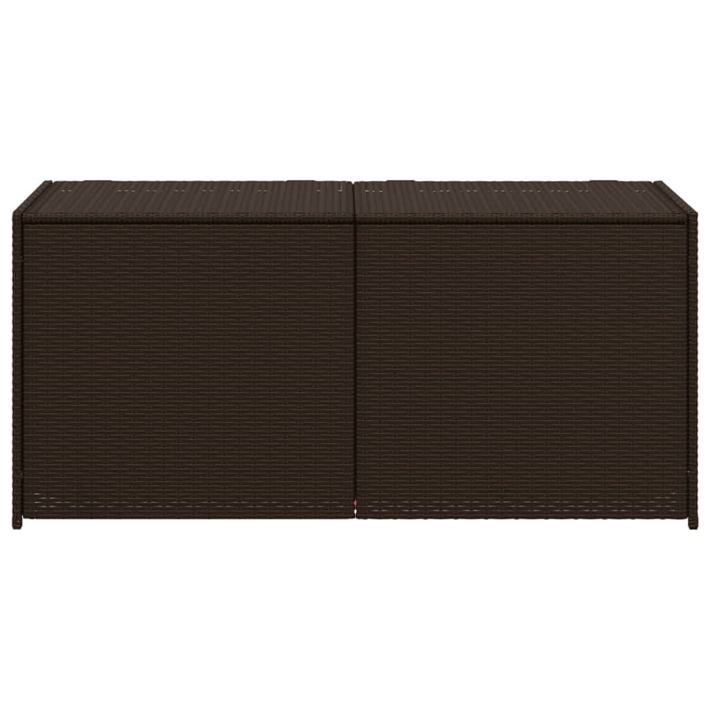 vidaXL Gartentruhe Braun 283L Poly Rattan