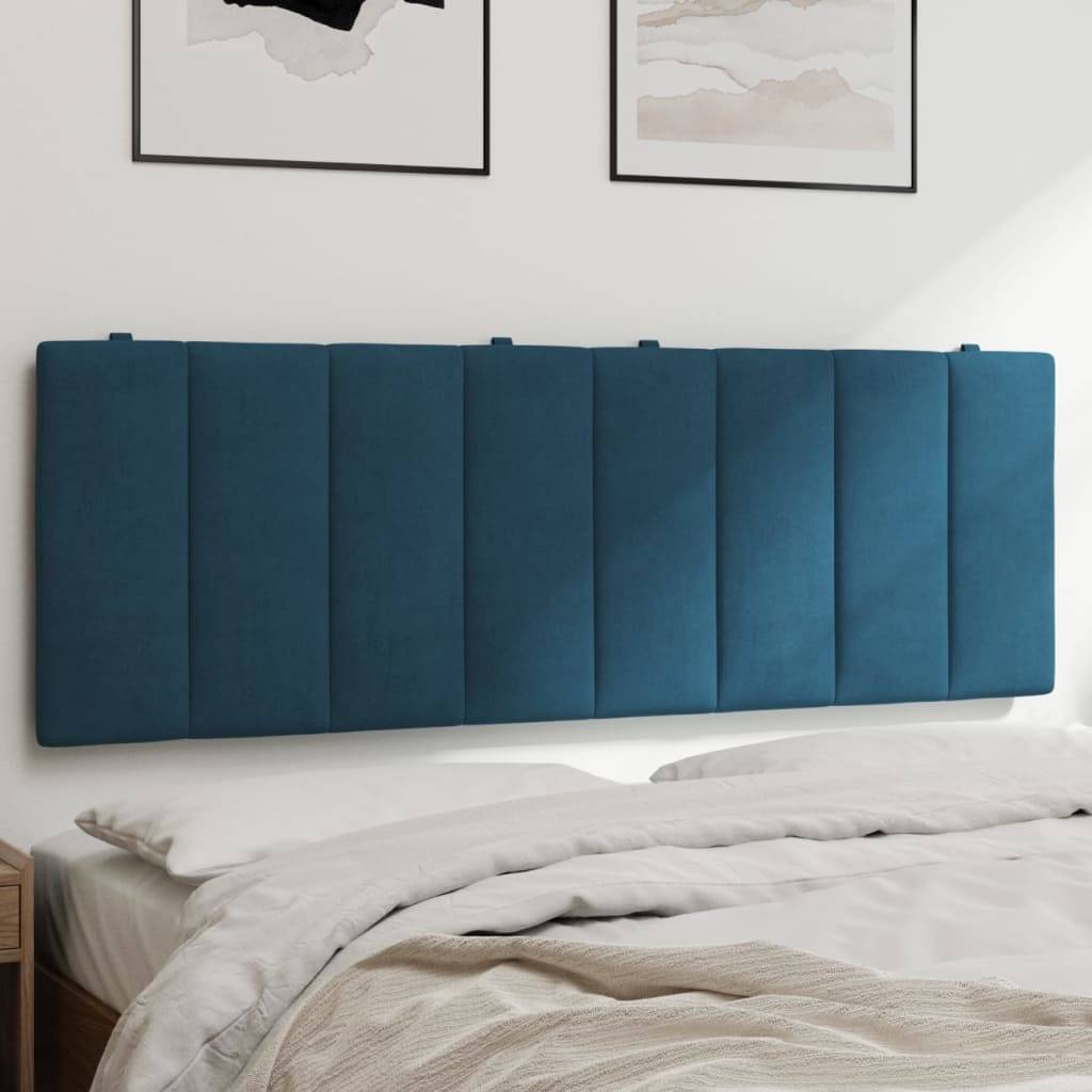 vidaXL Kopfteil-Kissen "Hanko" Blau 140 cm Samt