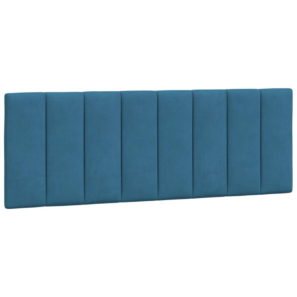 vidaXL Kopfteil-Kissen "Hanko" Blau 140 cm Samt