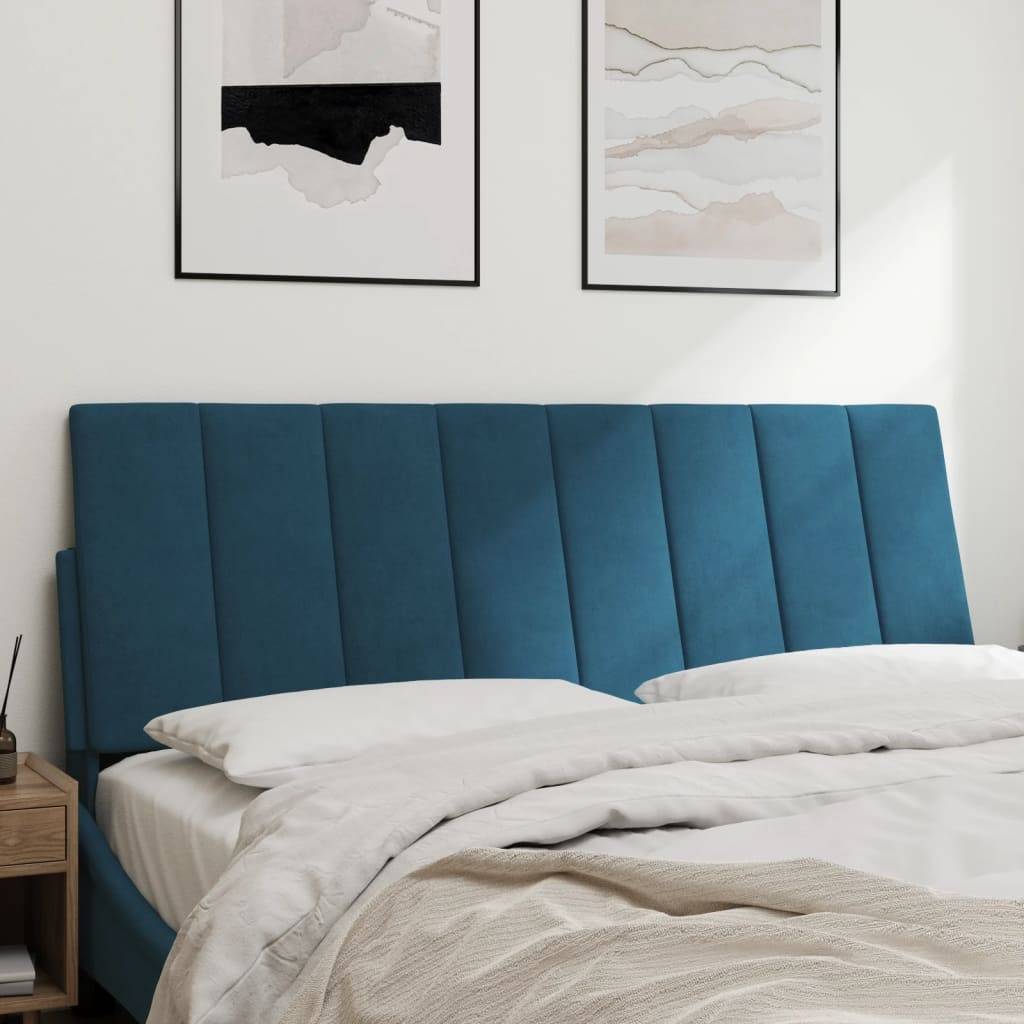 vidaXL Kopfteil-Kissen "Hanko" Blau 140 cm Samt