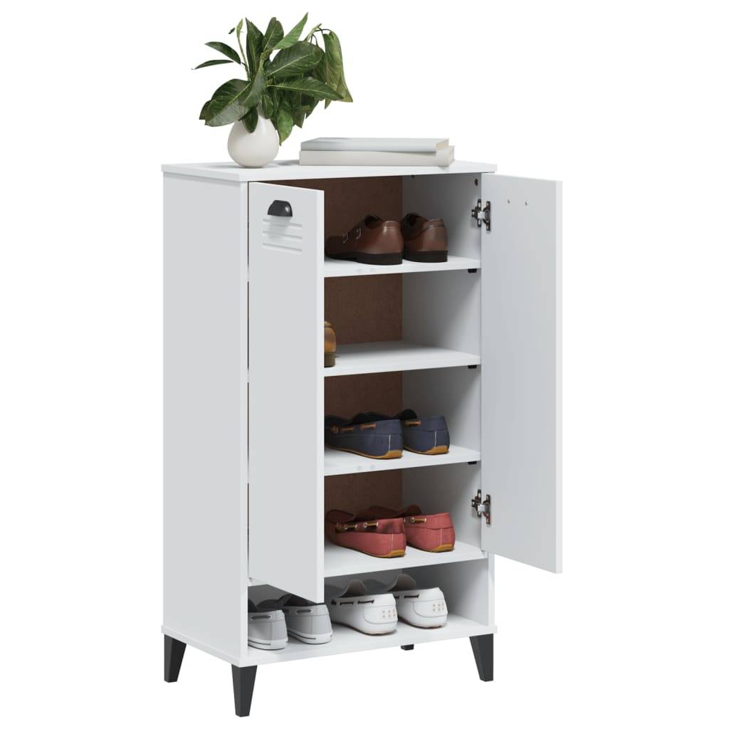 vidaXL Schuhschrank VIKEN Weiß Holzwerkstoff