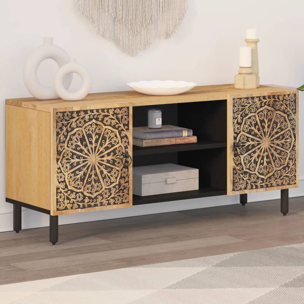 vidaXL TV-Schrank 105x33x46 cm Massivholz Mango