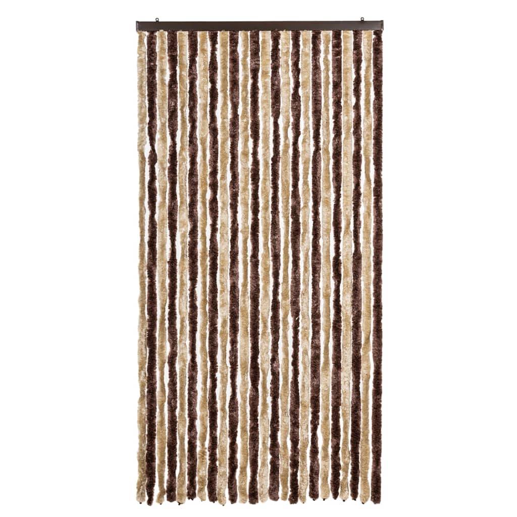 vidaXL Fliegenvorhang Beige und Hellbraun 100x230 cm Chenille