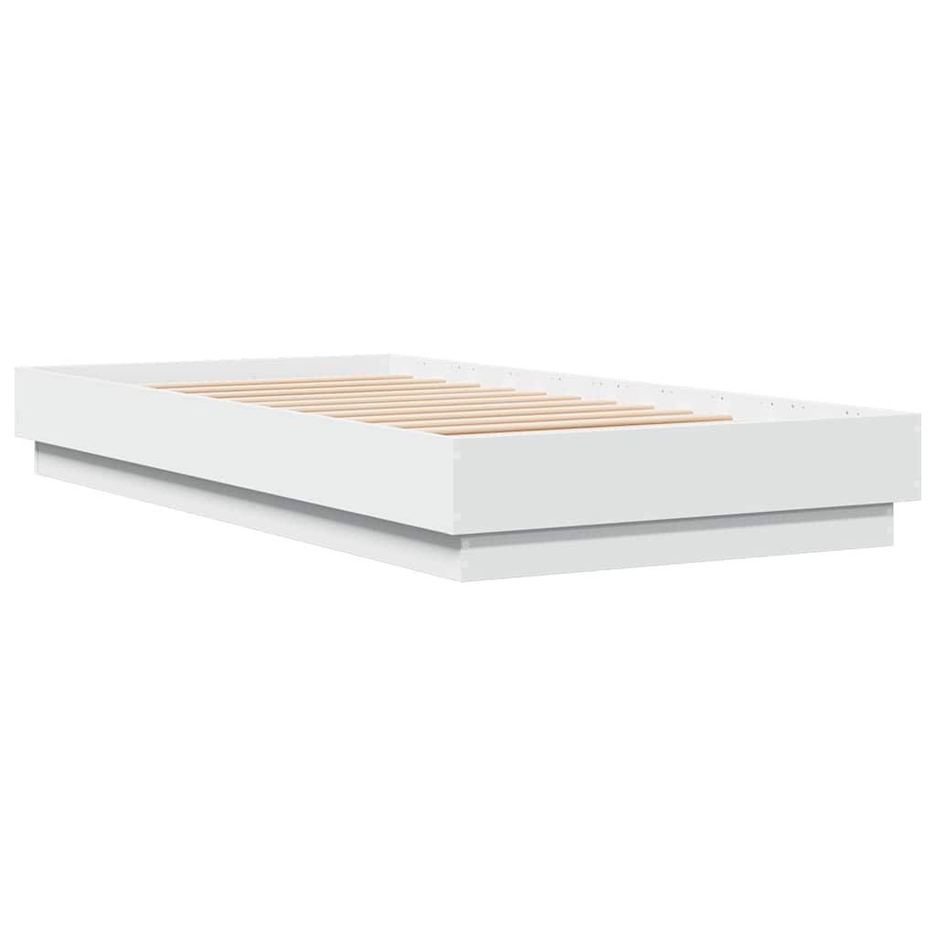 vidaXL Bettgestell Weiß 90x190 cm Holzwerkstoff