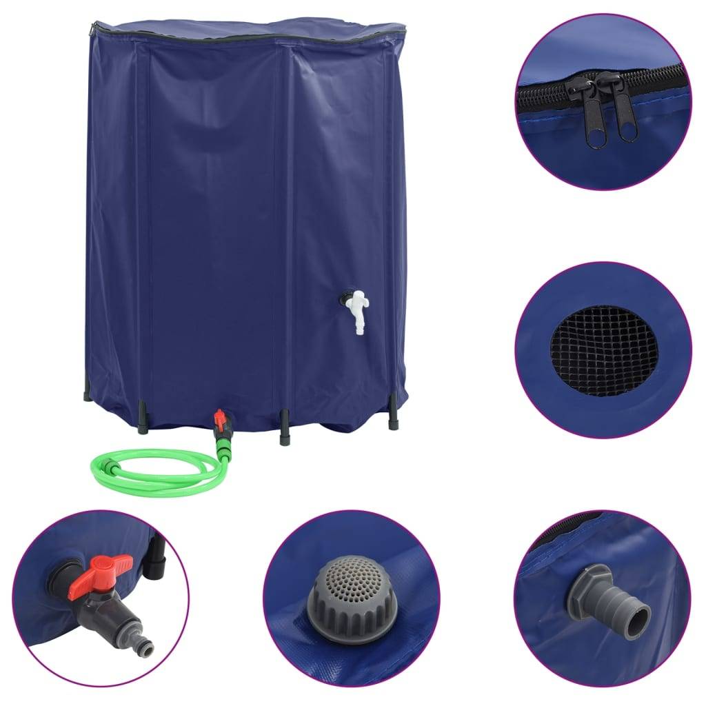 vidaXL Wassertank mit Wasserhahn Faltbar 1250 L PVC