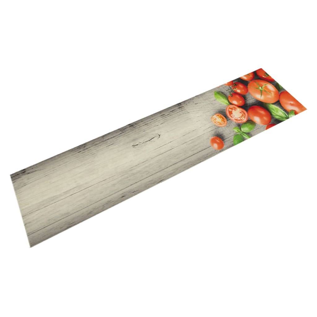 vidaXL Küchenteppich Waschbar Tomaten 60x300 cm Samt
