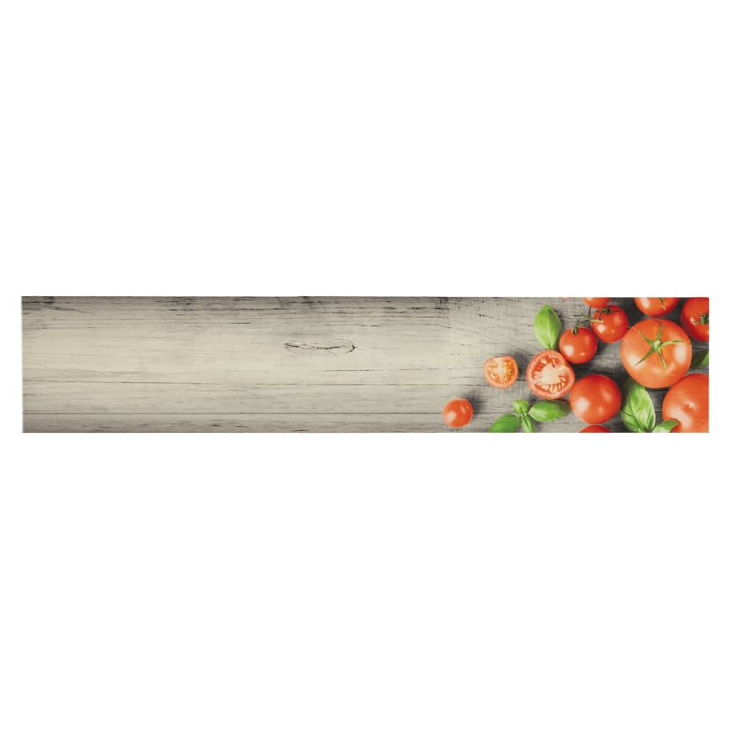 vidaXL Küchenteppich Waschbar Tomaten 60x300 cm Samt
