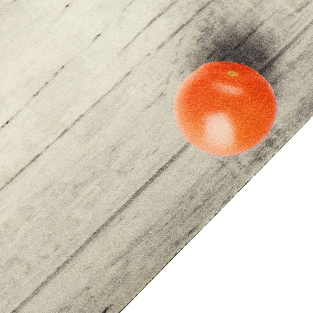 vidaXL Küchenteppich Waschbar Tomaten 60x300 cm Samt