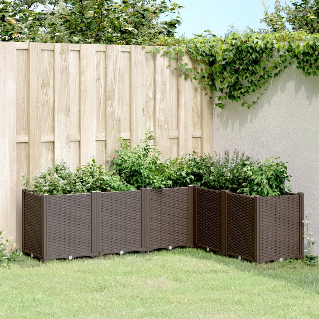 vidaXL Pflanzkübel Braun 160x120x53 cm PP