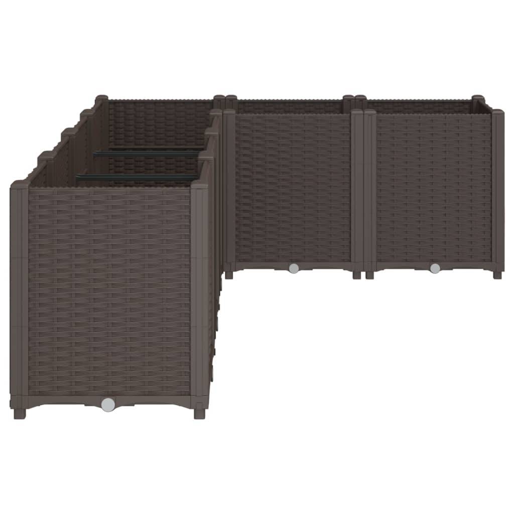 vidaXL Pflanzkübel Braun 160x120x53 cm PP