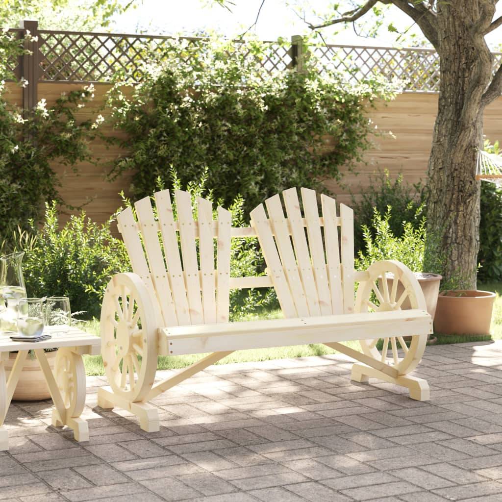 vidaXL Adirondack-Gartenstuhl 2-Sitzer Massivholz Tanne