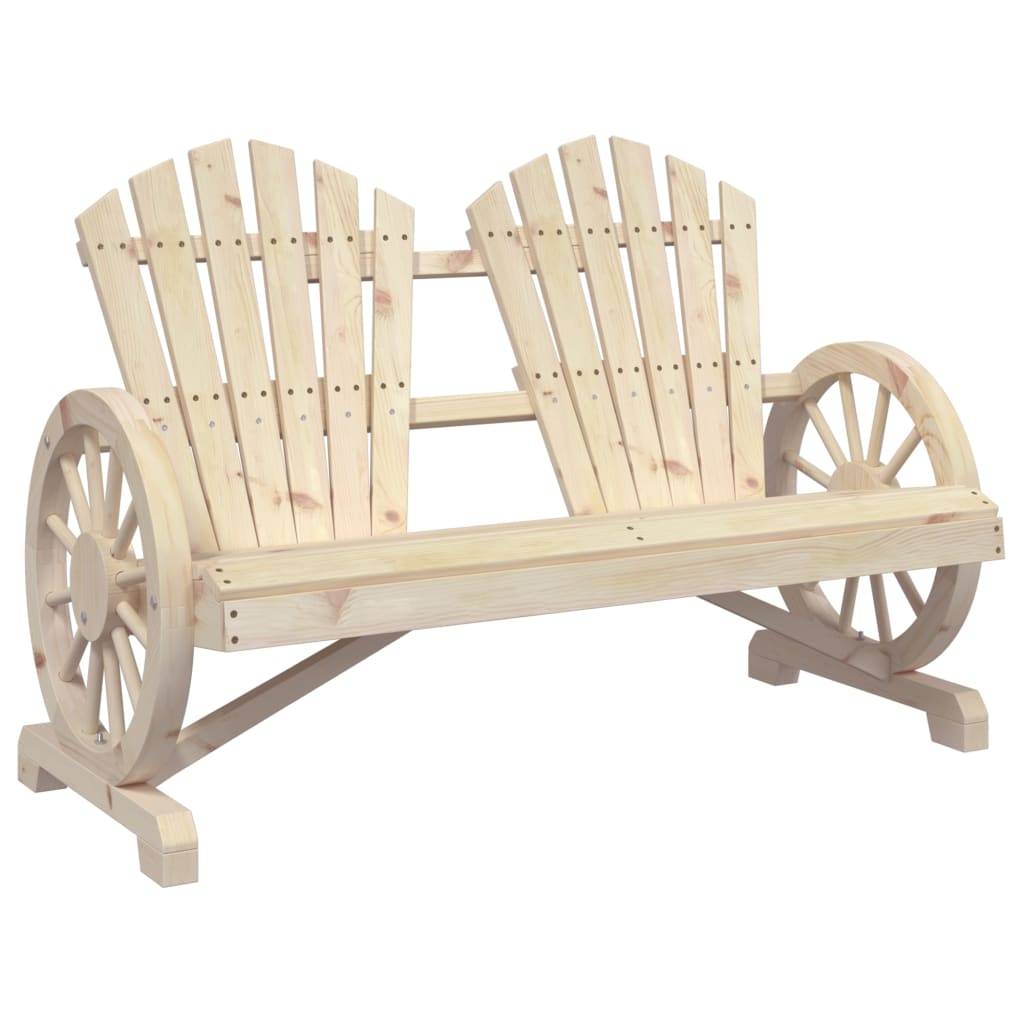 vidaXL Adirondack-Gartenstuhl 2-Sitzer Massivholz Tanne
