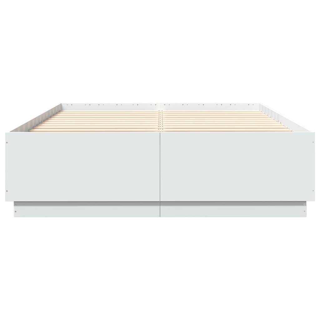 vidaXL Bettgestell Weiß 140x200 cm Holzwerkstoff