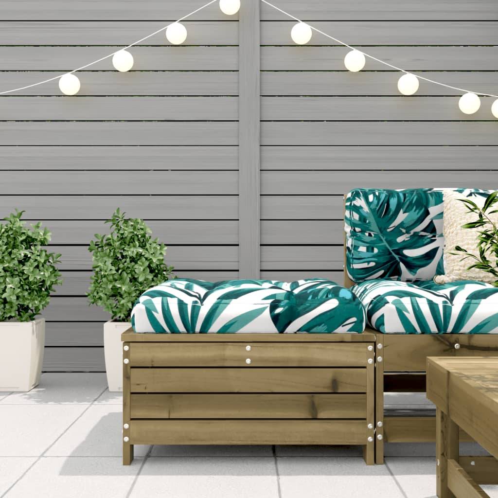 vidaXL Gartenhocker mit Kissen Kiefernholz Imprägniert