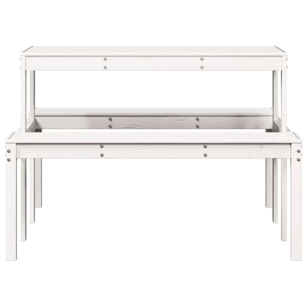 vidaXL Picknicktisch 110x134x75 cm Massivholz Kiefer