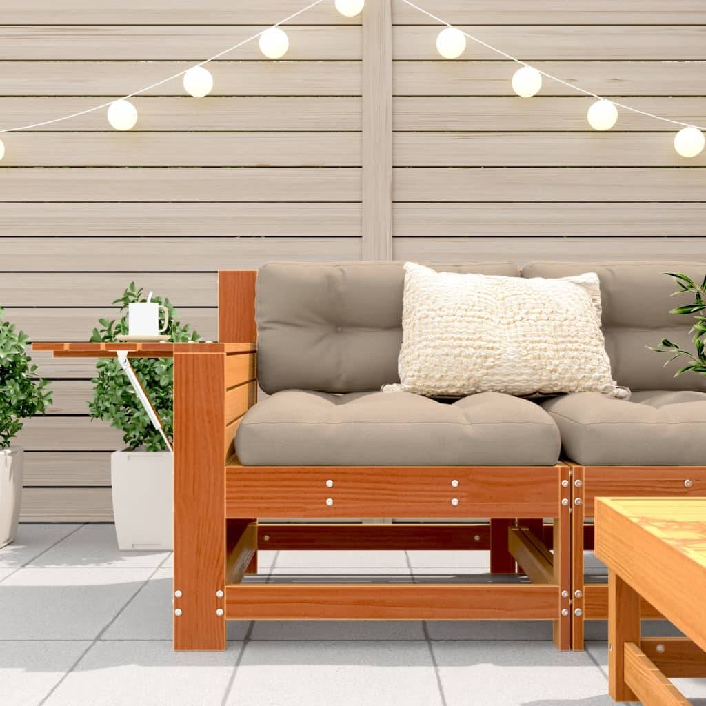 vidaXL Gartensofa mit Armlehne und Beistelltisch Massivholz Kiefer