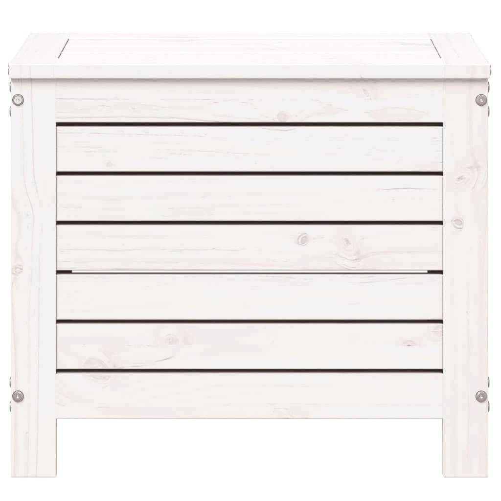 vidaXL Gartenhocker Weiß 62x31,5x52 cm Massivholz Kiefer