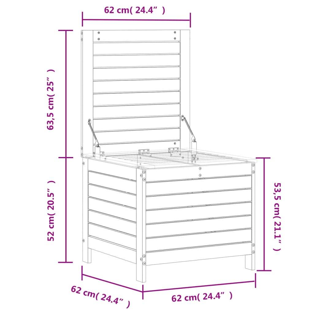 vidaXL Gartenhocker 62x63,5x53,5 cm Kiefernholz Imprägniert