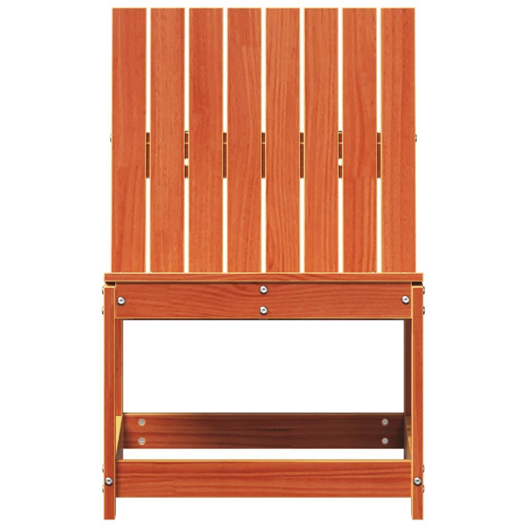 vidaXL Gartenstuhl Wachsbraun 50,5x55x77 cm Massivholz Kiefer