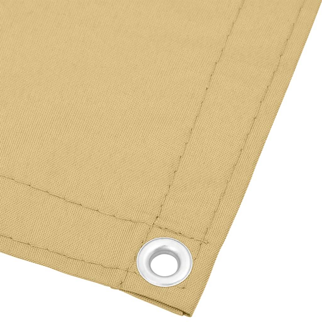 vidaXL Balkonsichtschutz Sandfarben 75x400 cm 100 % Polyester-Oxford