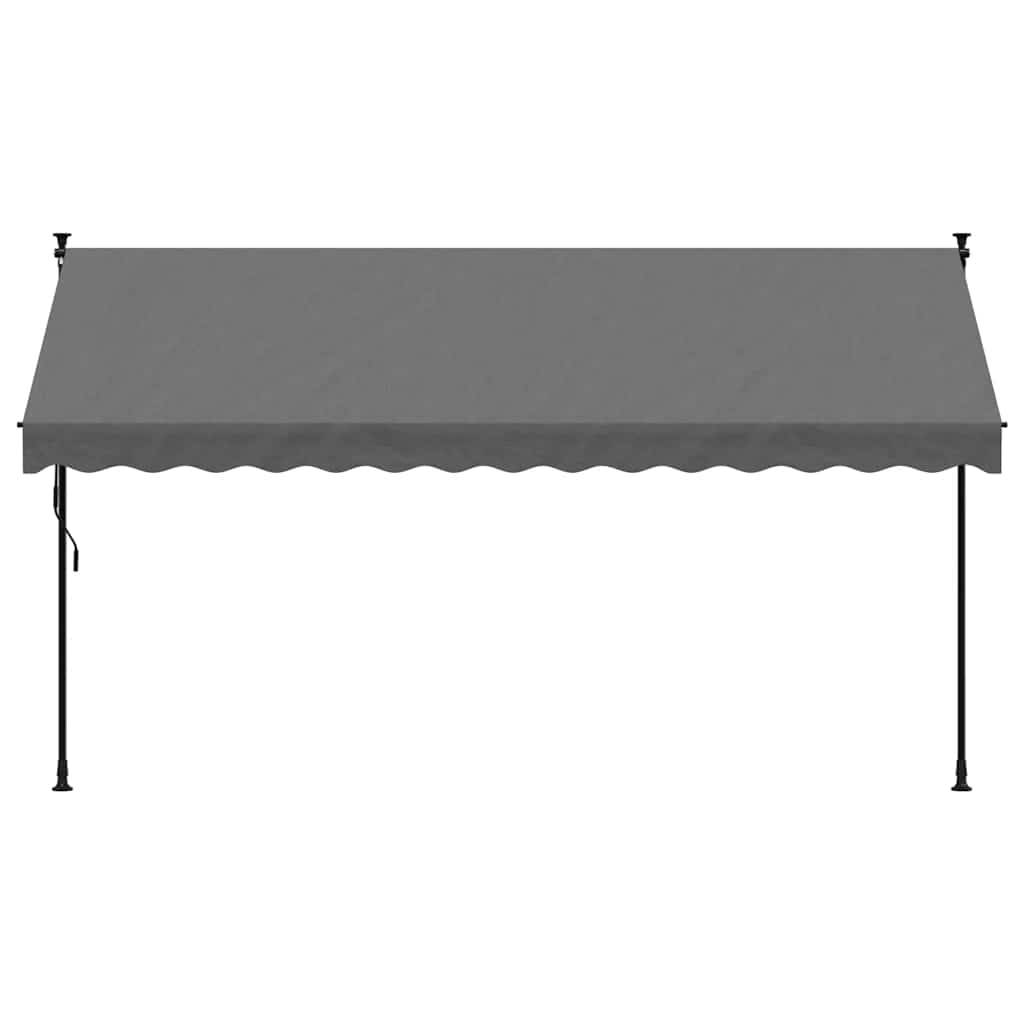 vidaXL Markise Einziehbar Anthrazit 350x150 cm Stoff und Stahl