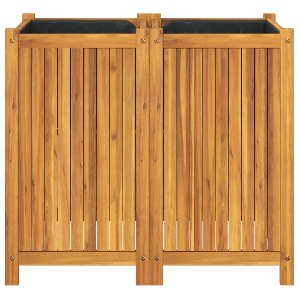 vidaXL Pflanzkübel mit Einlage 84x42x75 cm Massivholz Akazie