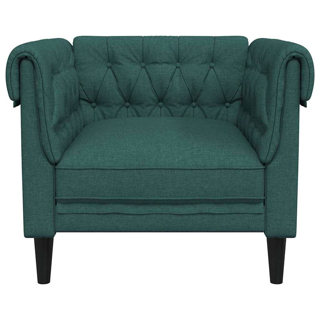 vidaXL Chesterfield-Sessel Dunkelgrün Stoff