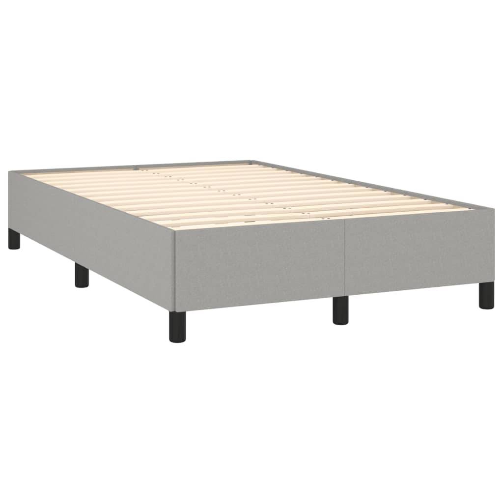 vidaXL Bettgestell ohne Matratze Hellgrau 120x200 cm Stoff