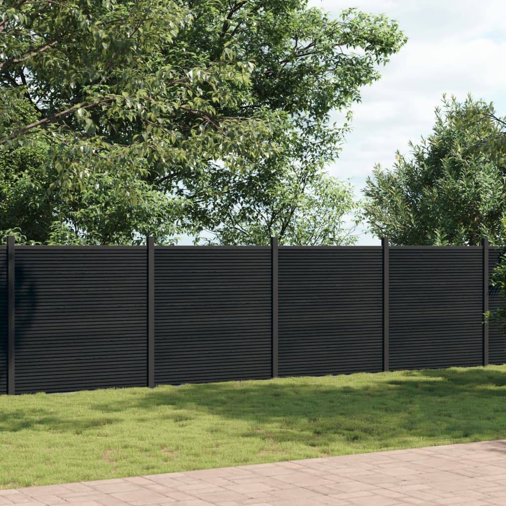 vidaXL Zaunelement Grau 1564x186 cm WPC