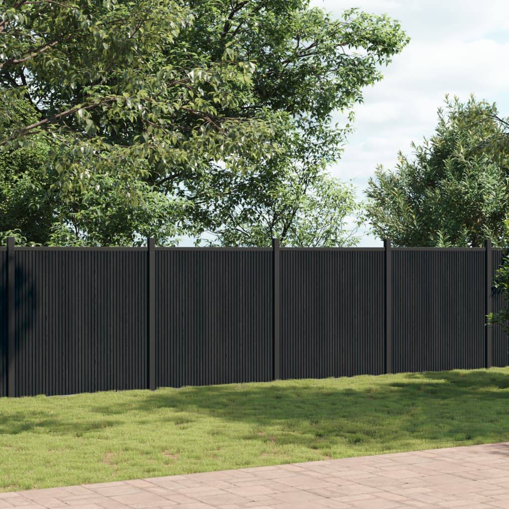 vidaXL Zaunelement Grau 1564x186 cm WPC