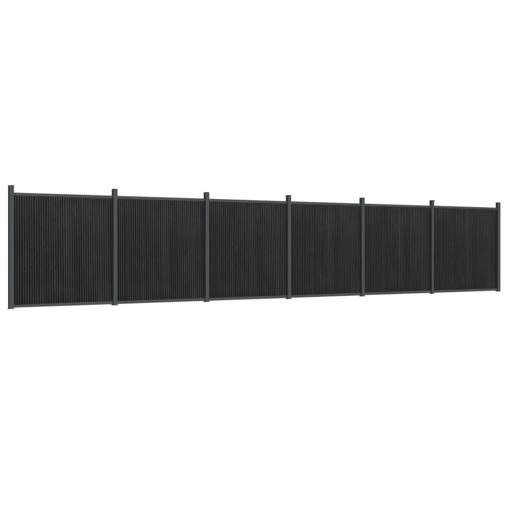vidaXL Zaunelement Grau 1045x186 cm WPC