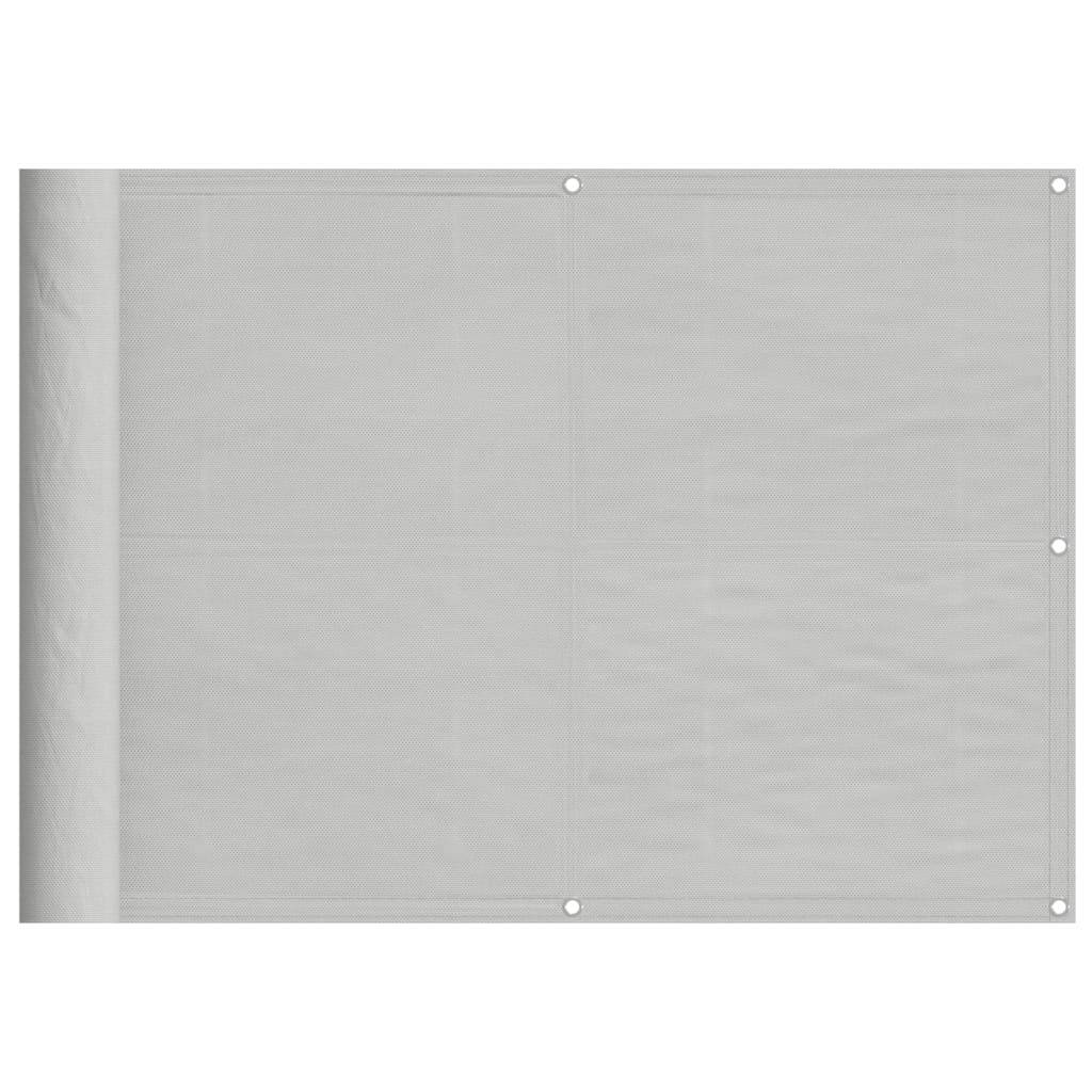 vidaXL Balkon-Sichtschutz Hellgrau 75x300 cm 100 % Polyester-Oxford