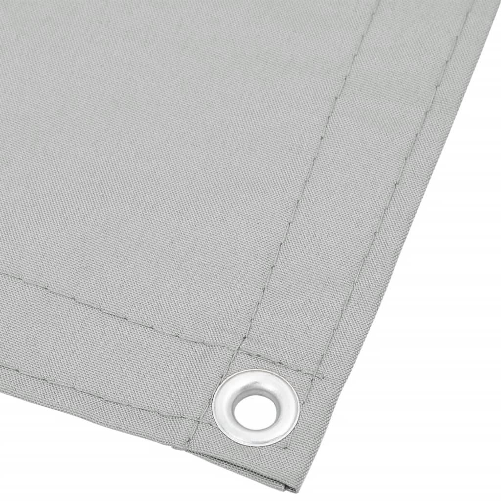 vidaXL Balkon-Sichtschutz Hellgrau 120x600 cm 100 % Polyester-Oxford