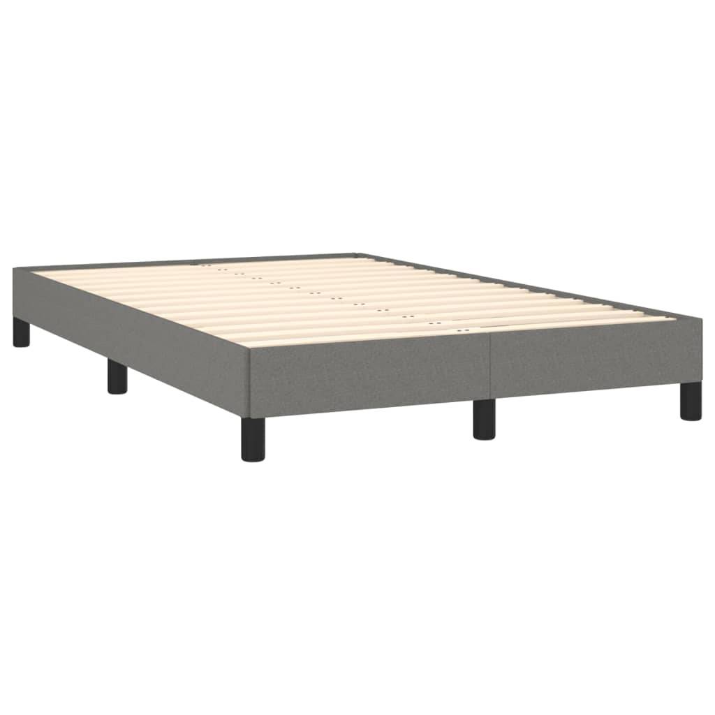 vidaXL Boxspringbett mit Matratze Schwarz 120x190 cm Stoff