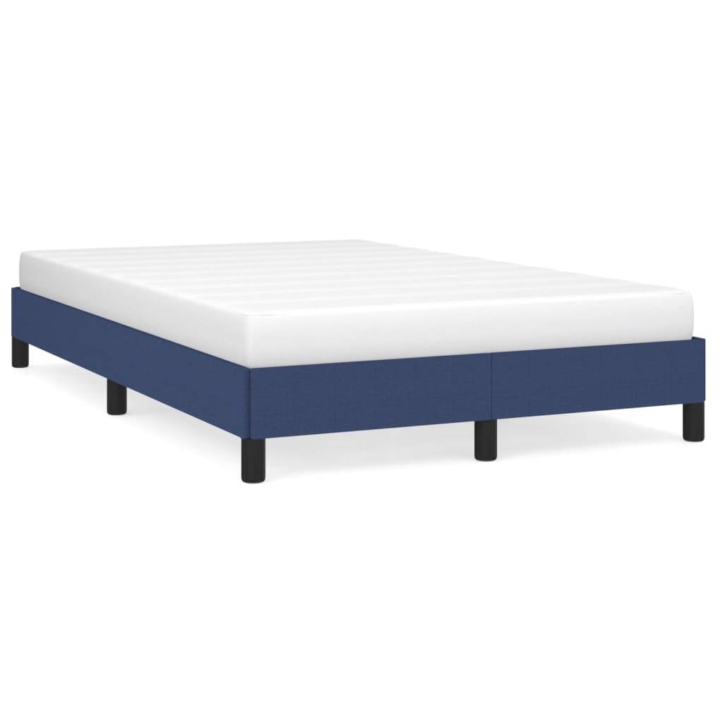 vidaXL Bettgestell ohne Matratze Blau 120x190 cm Stoff