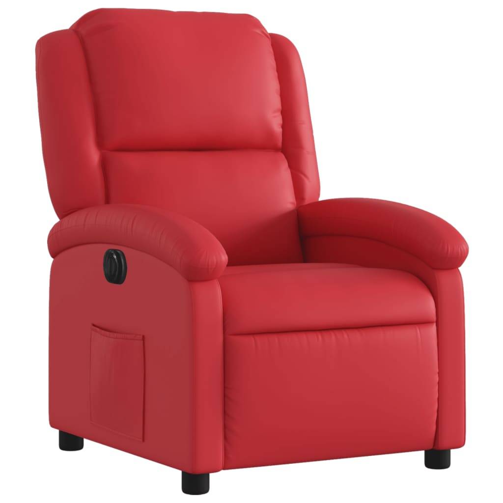 vidaXL Relaxsessel Elektrisch Rot Kunstleder