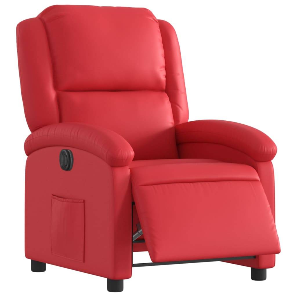 vidaXL Relaxsessel Elektrisch Rot Kunstleder