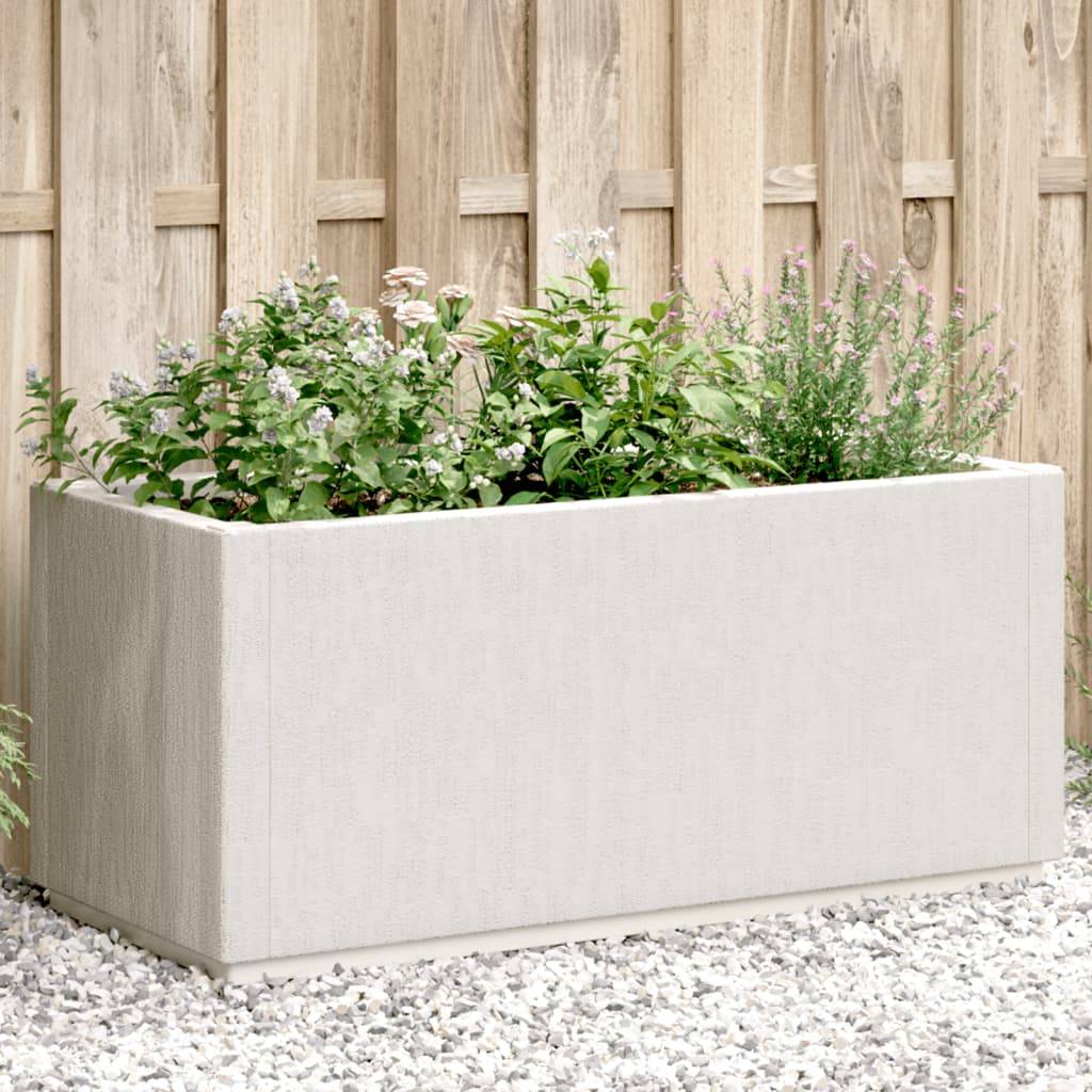 vidaXL Pflanzkübel Weiß 80x36x35 cm PP