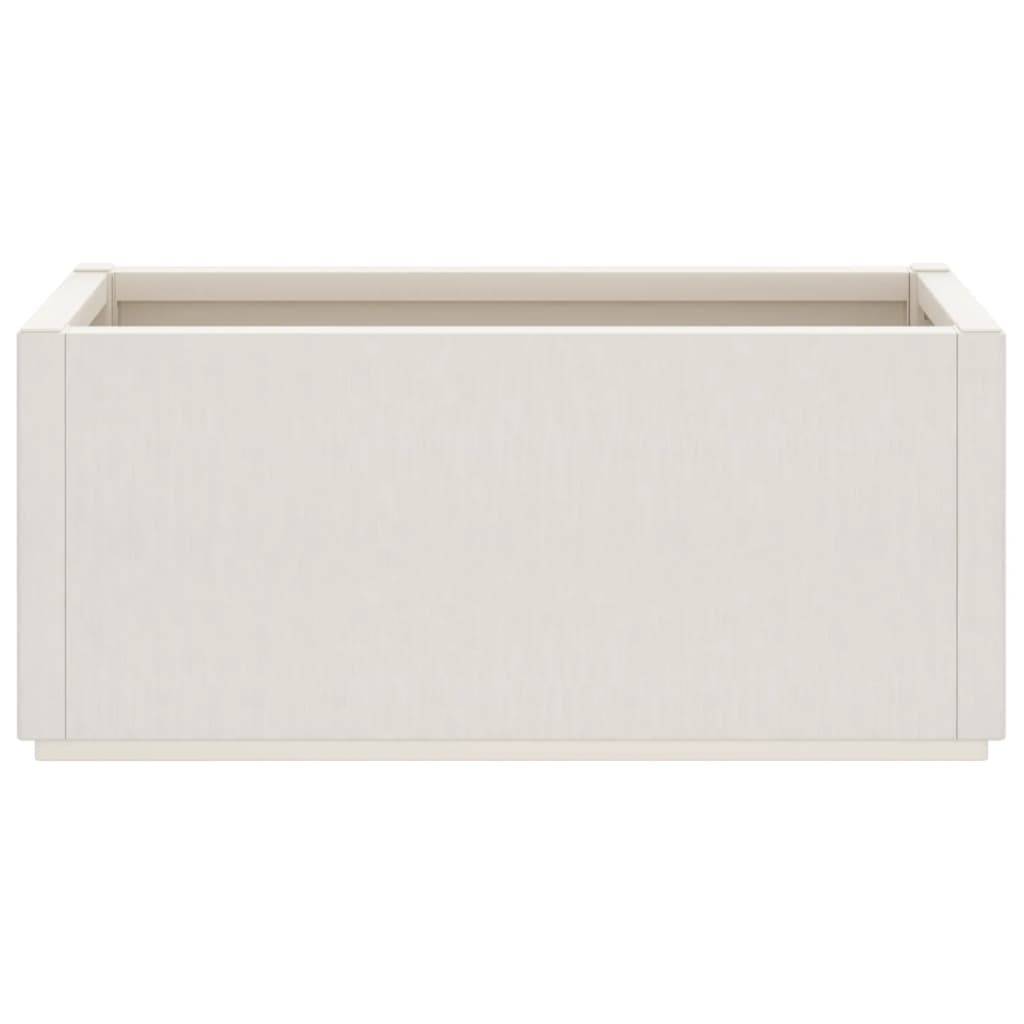 vidaXL Pflanzkübel Weiß 80x36x35 cm PP