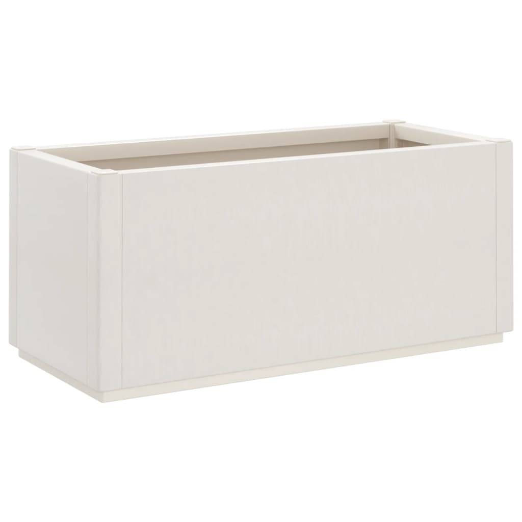 vidaXL Pflanzkübel Weiß 80x36x35 cm PP