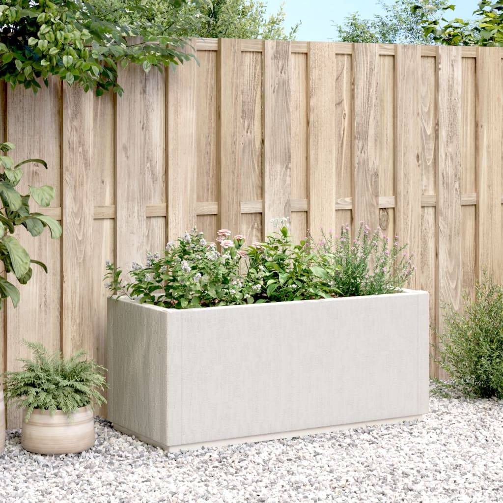 vidaXL Pflanzkübel Weiß 80x36x35 cm PP