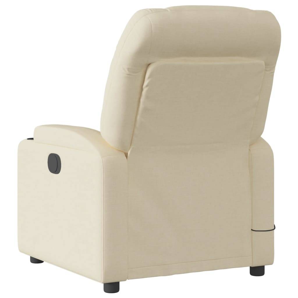 vidaXL Massagesessel Elektrisch Creme Stoff