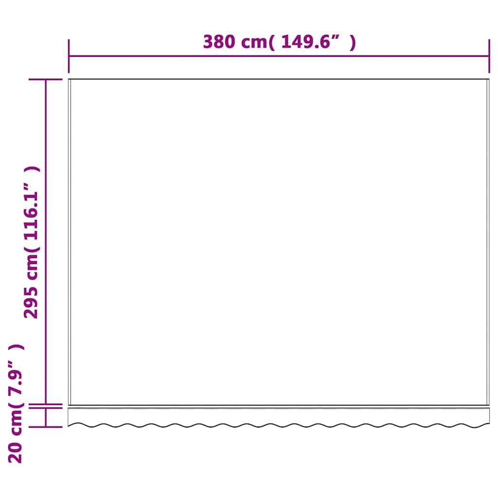 vidaXL Markisenbespannung Rot und Weiß Gestreift 4x3 m