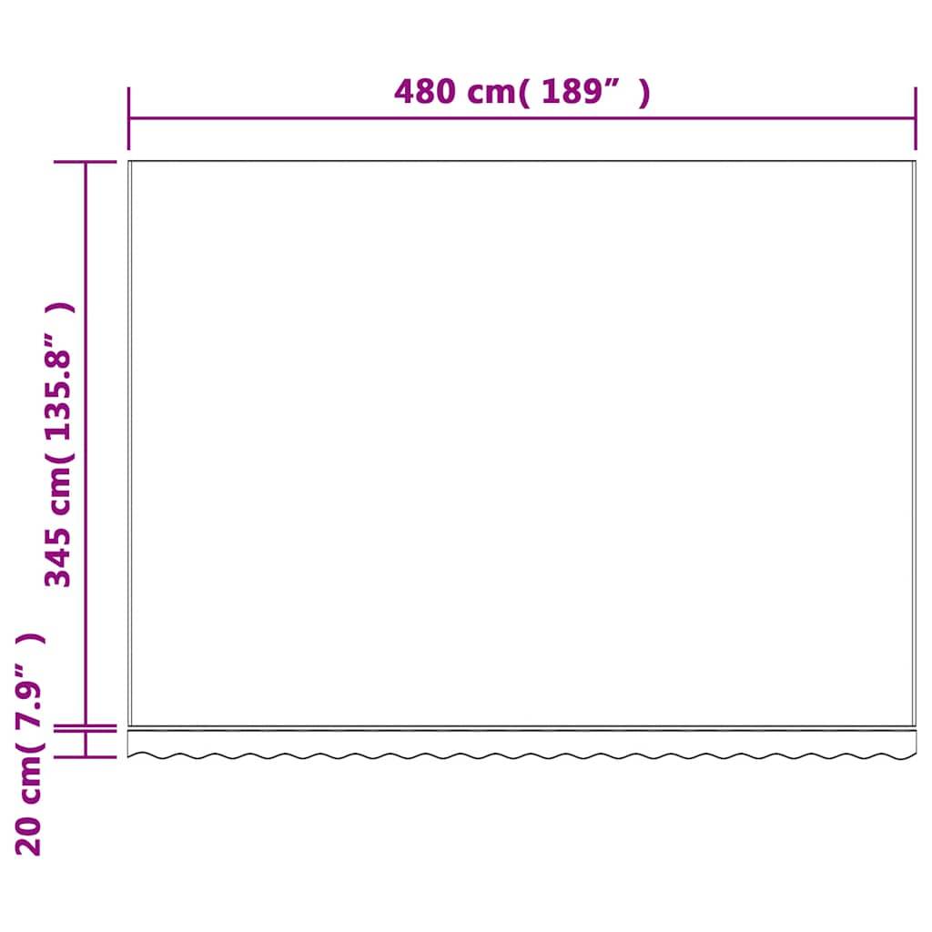 vidaXL Markisenbespannung Rot und Weiß Gestreift 5x3,5 m