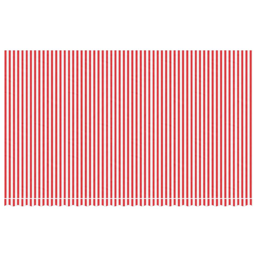 vidaXL Markisenbespannung Rot und Weiß Gestreift 6x3,5 m