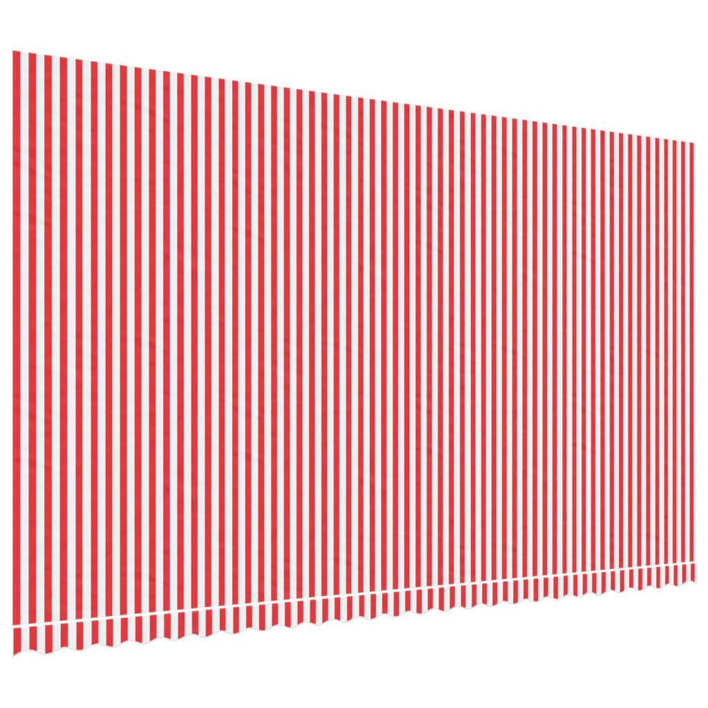 vidaXL Markisenbespannung Rot und Weiß Gestreift 6x3,5 m