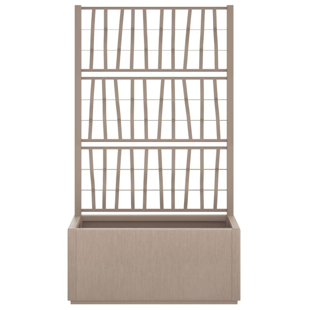 vidaXL Pflanzkübel mit Rankgitter Hellbraun 80x36x140 cm PP