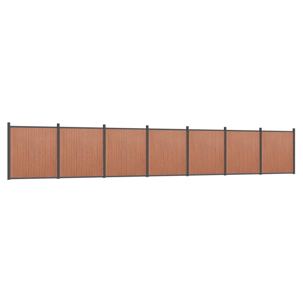 vidaXL Zaunelement Braun 1218x186 cm WPC