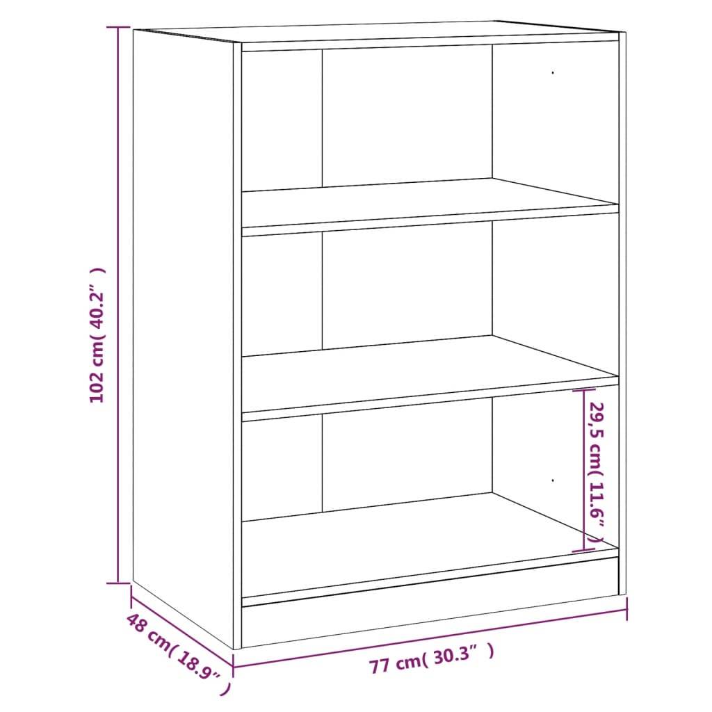 vidaXL Kleiderschrank Grau Sonoma 77x48x102 cm Holzwerkstoff